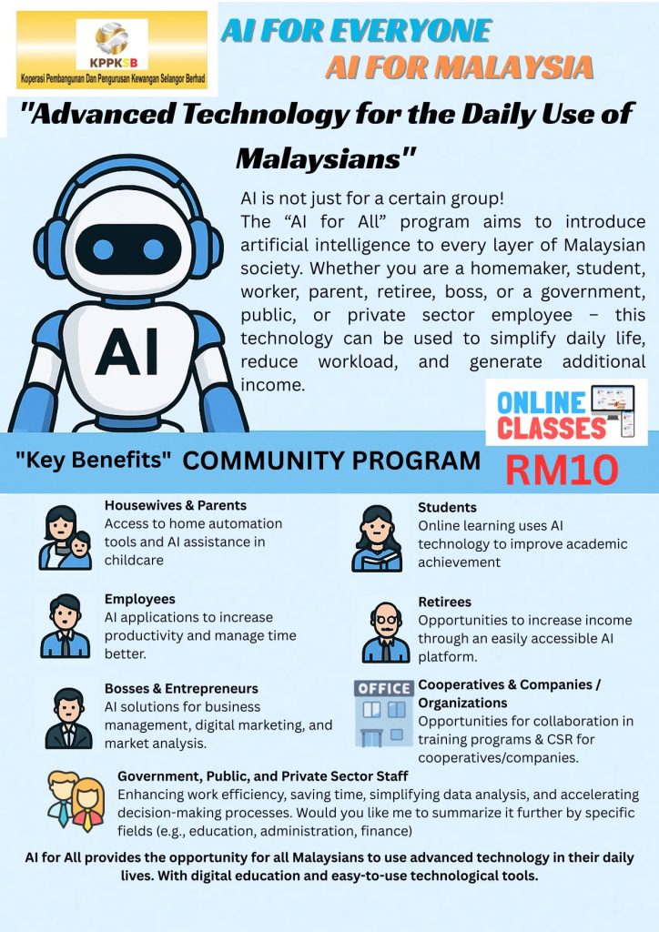 PROGRAM AI UNTUK SEMUA DAN AI UNTUK MALAYSIA